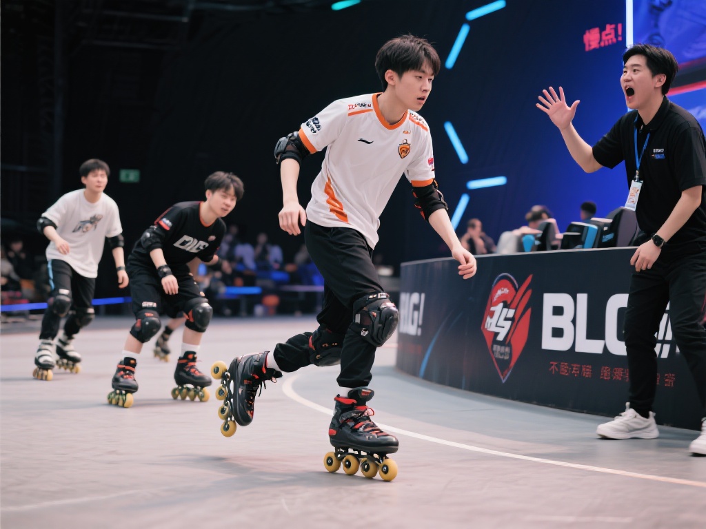 BLG翻译爆料选手玩轮滑趣事：旁边狂喊慢点停不下来